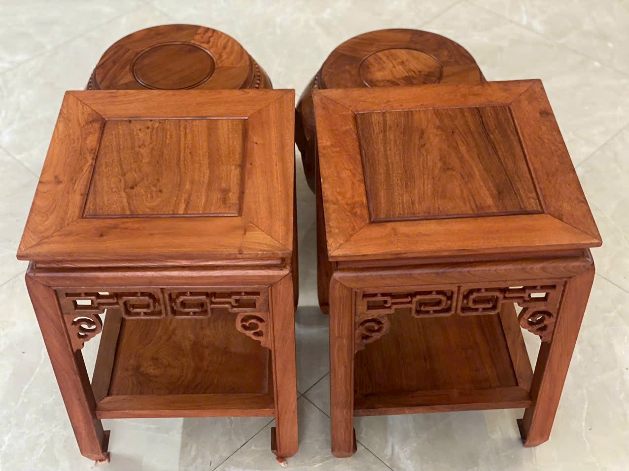 Đôn để đồ đa năng bằng gỗ hương đá kt cao 80×30cm