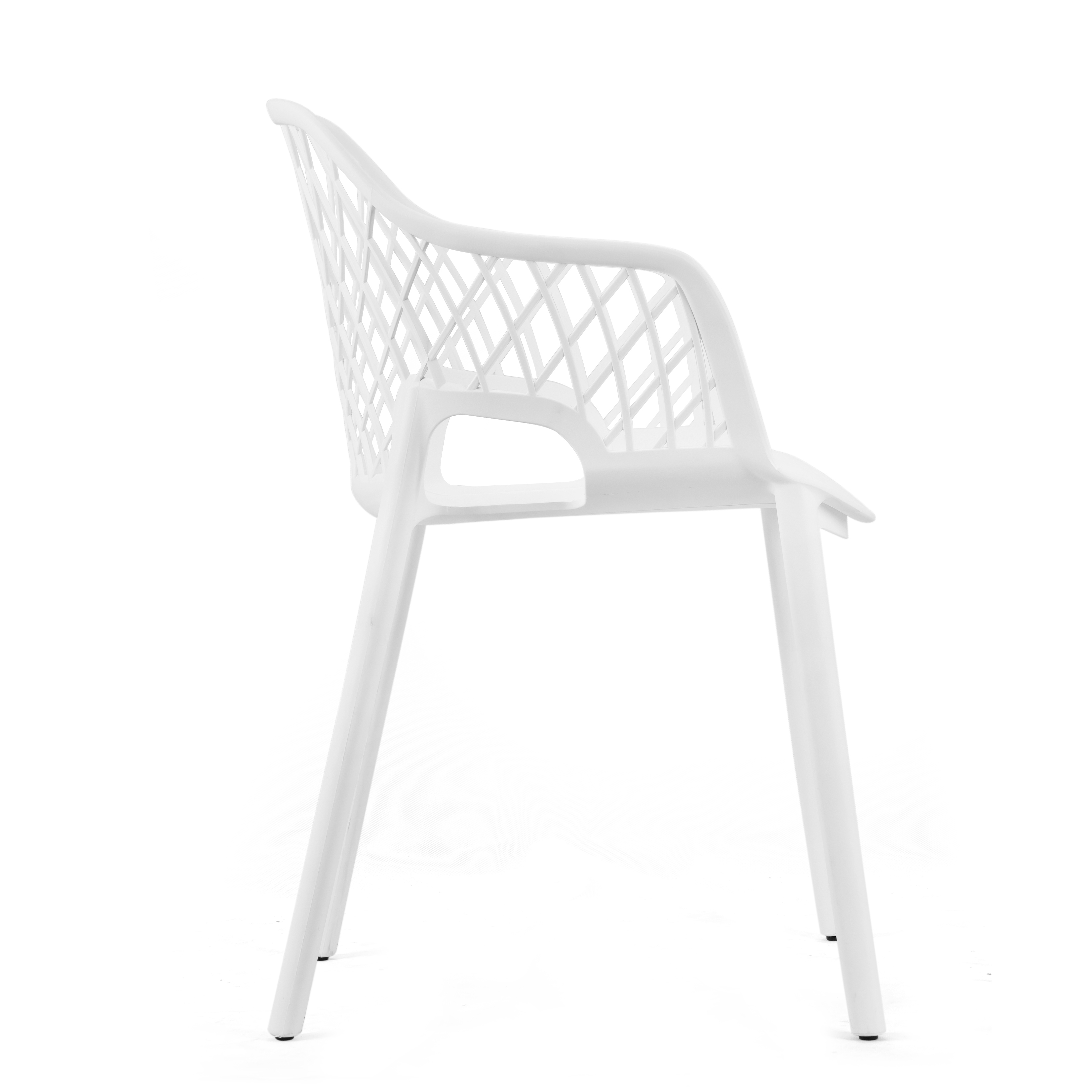 Ghế nhựa đúc, dạng ghế bành, nan chéo - cobi home - NHẬP KHẨU CHÍNH HÃNG.