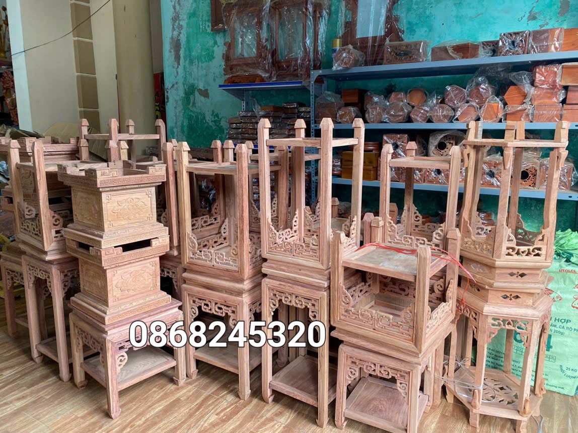 Đôn để đồ đa năng bằng gỗ hương đá kt cao 80×30cm