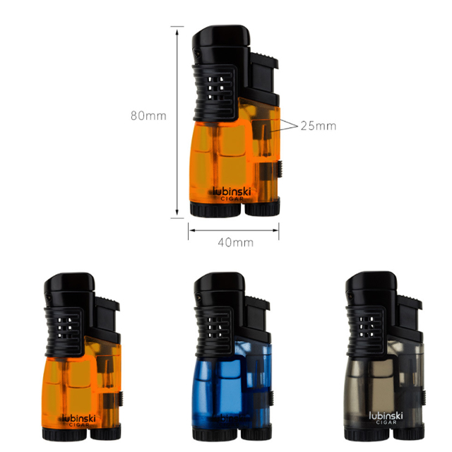 Vỏ Hột Quẹt Bật Lửa Khò Gas 3 Tia Cực Mạnh Cầm Tay Lubinski YJA -10024 Thiết Kế Đẹp Độc Lạ - Giao Màu Ngẫu Nhiên
