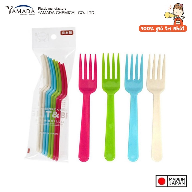Set 08 nĩa nhựa G&B Yamada Brillia 142mm - Hàng Nội Địa Nhật Bản