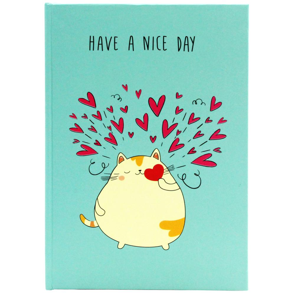 Sổ Bìa Cứng Kẻ Ngang 80gsm - Have A Nice Day - The Sun 01 - Màu Xanh