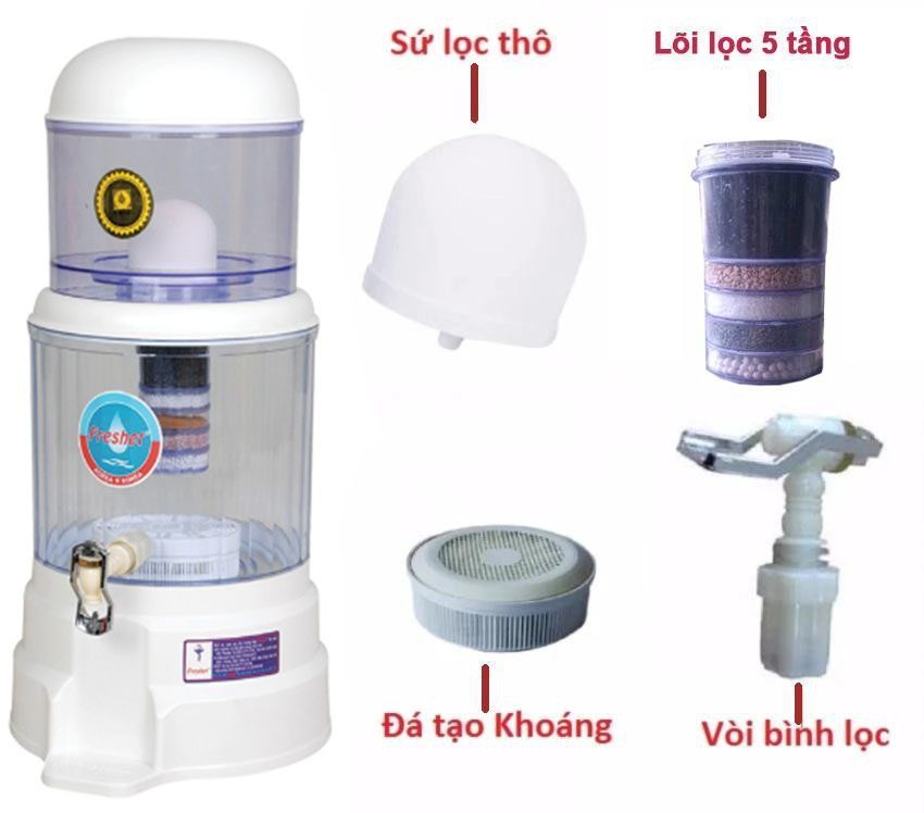 trụ lọc than 5 tầng dùng cho bình lọc nước gia đình