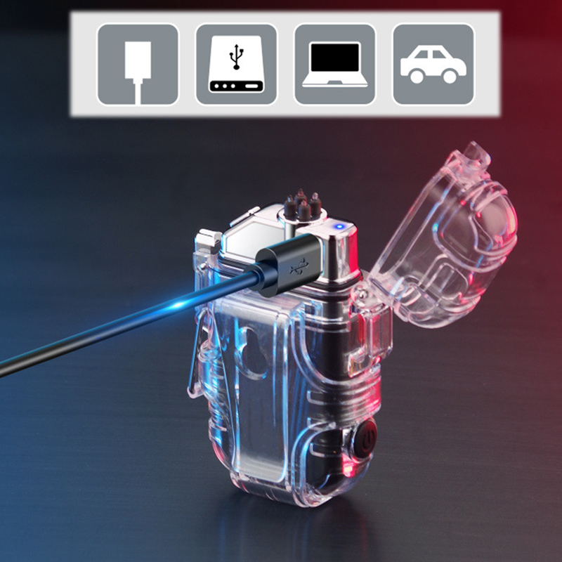 Vỏ Hột Quẹt Bật Lửa Sạc Điện Cổng USB Hojon F33 Plasma 2 Tia Chống Nước Tiêu Chuẩn IP56 Kiêm Đèn Pin Siêu Sáng 3 Chế Độ - Nhiều Màu