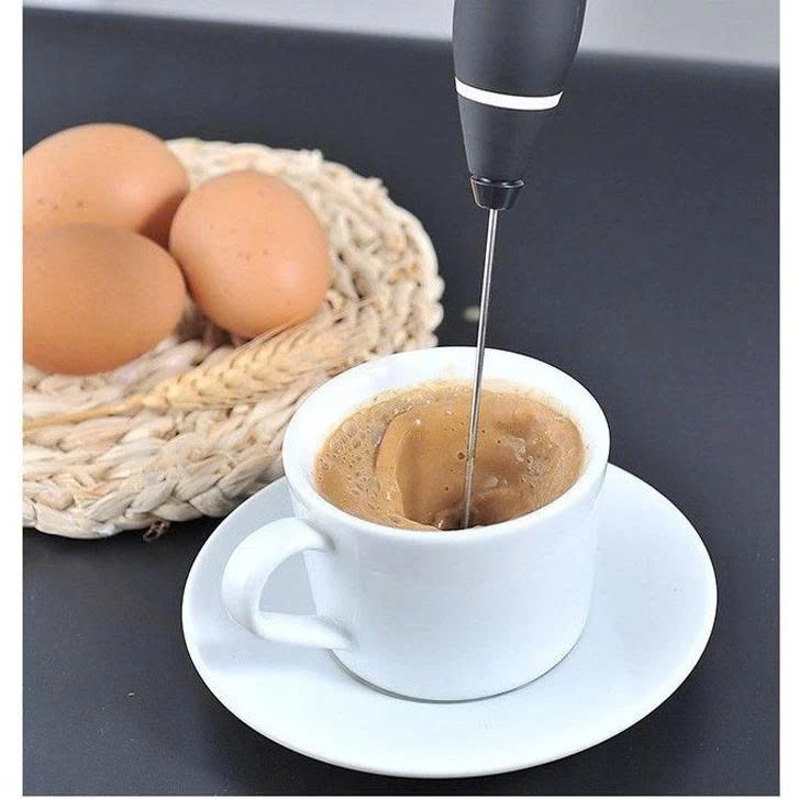 Dụng cụ đánh bọt cà phê cầm tay mini - Dụng cụ đánh bọt trứng với 3 chế độ nhanh chóng chỉ trong vài giây.