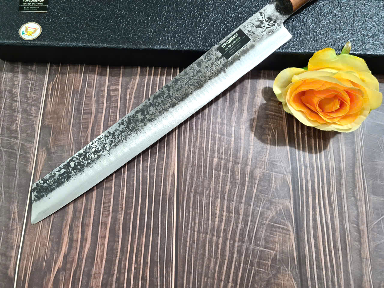DAO BẾP - DAO SASHIMI THÉP KHÔNG RỈ MÃ QR37 N4 NTVN topcomshop vn