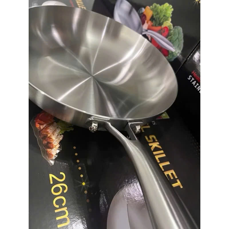 Chảo Inox Đúc Liền Chiên xào đa năng- PHẢI TÔI CHẢO