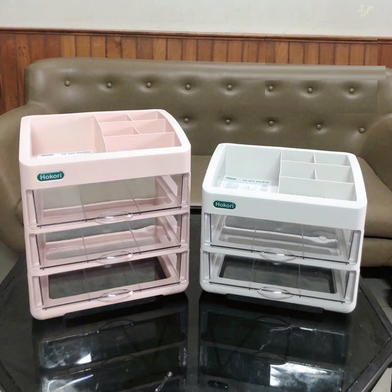 Tủ đựng mỹ phẩm để bàn Hokori 3636 Việt Nhật 2 - 3 - 4 tầng - Kệ đựng mĩ phẩm HOKORI , đồ trang điểm nhiều tầng tiện lợi