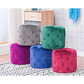Đôn tròn Juno Sofa nhấn khuy đường kính 50 JN23