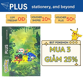 Lốc 10 cuốn tập học sinh Pokemon PLUS - 96 Trang (5 ô ly)