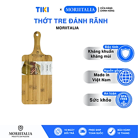 Thớt tre đánh rãnh Moriitalia 380mm x 160mm x15 mm - THOT00012041 - Hàng chính hãng