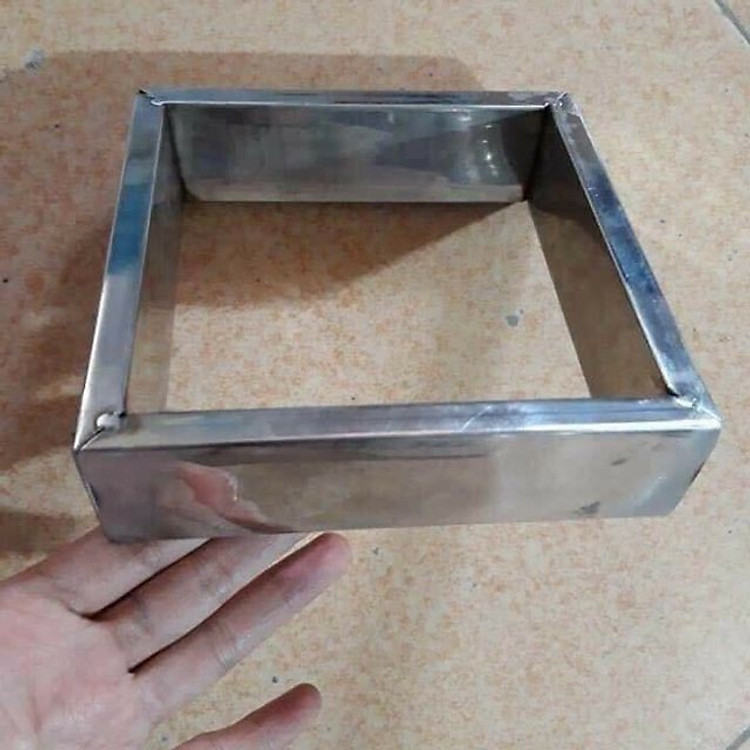 Khuôn Bánh Chưng Inox Loại Lớn, Khuôn Gói Bánh Trưng Vuông Inox Siêu Bền Tiện Lợi, Khuôn Làm Bánh Chưng Size 15cm