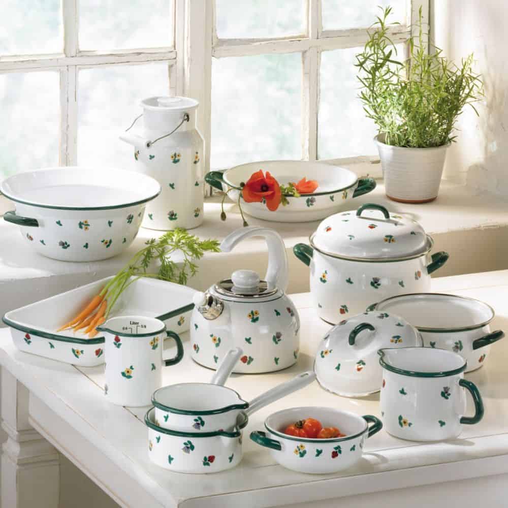 Cốc nước Riess Country Gmundner 0094-049 12cm 1L Streublumen Hàng chính hãng