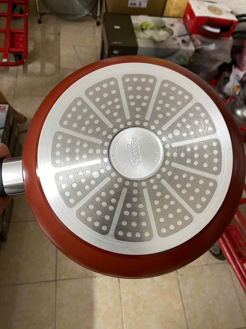 Chảo Fissler Cenit mầu đỏ Hàng chính hãng