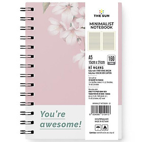 Sổ Lò Xo Bìa Cứng Minimalist A5 - Kẻ Ngang - 160 Trang 80gsm - The Sun 03