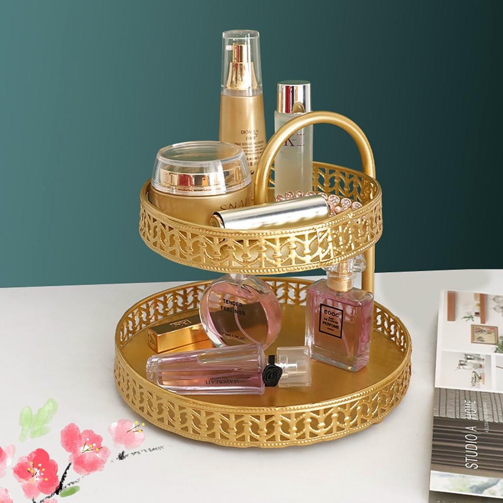 Khay 2 Tầng Đựng Trái Cây Trang Trí Nhà Cửa Khay Bánh Ngọt