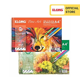 Sổ vẽ đa năng cao cấp KLONG A4+ 25 tờ 250GSM; MS: 777
