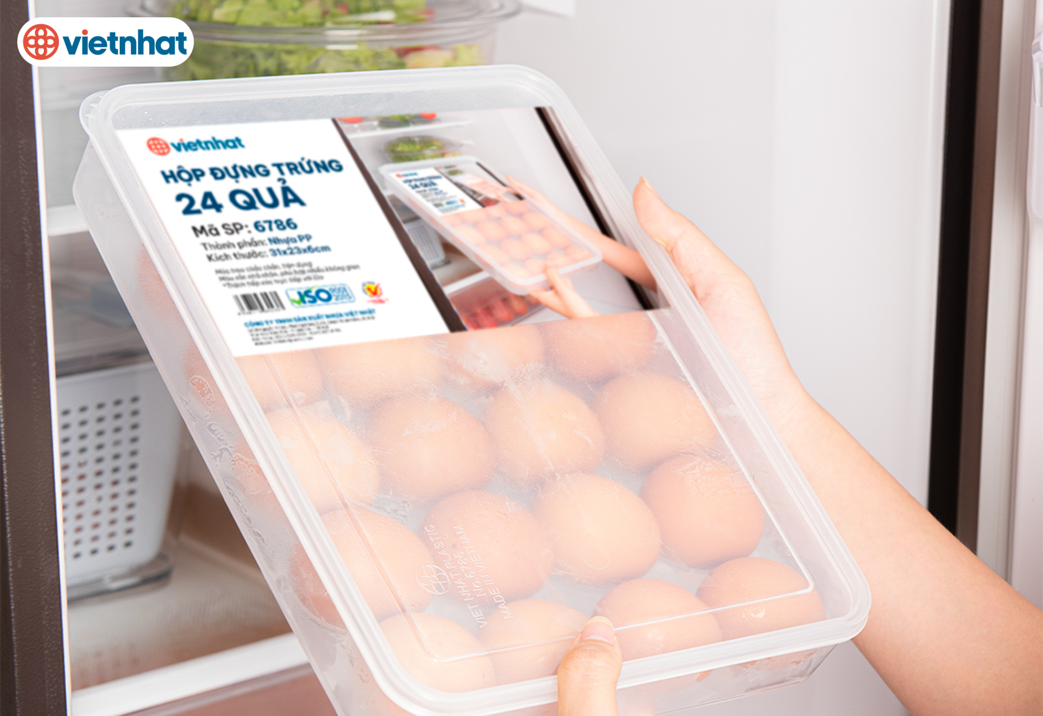 combo khay đựng trứng 24 quả có nắp đậy tiện dụng cao cấp