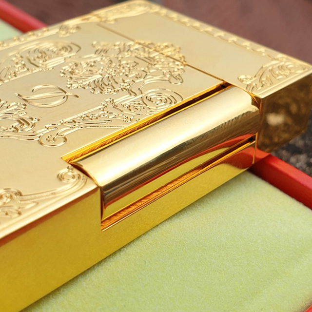 Vỏ Hột Quẹt Bật Lửa Upon D198V Họa Tiết Hình Khiêm Khắc Chữ D Tinh Xảo - Dùng Ga Đá Cao Cấp