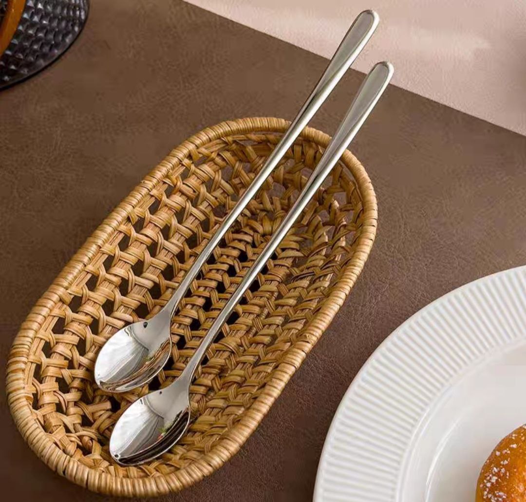 Sét 6 thìa muỗng cà phê khuấy đồ uống inox cao cấp - dài 24cm