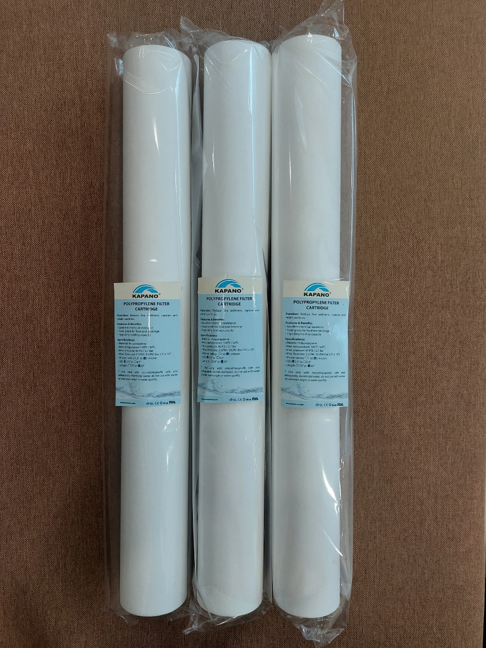 Lõi lọc cặn Polypropylene (PP) 5 micron 20″ Kapano - Hành chính hãng