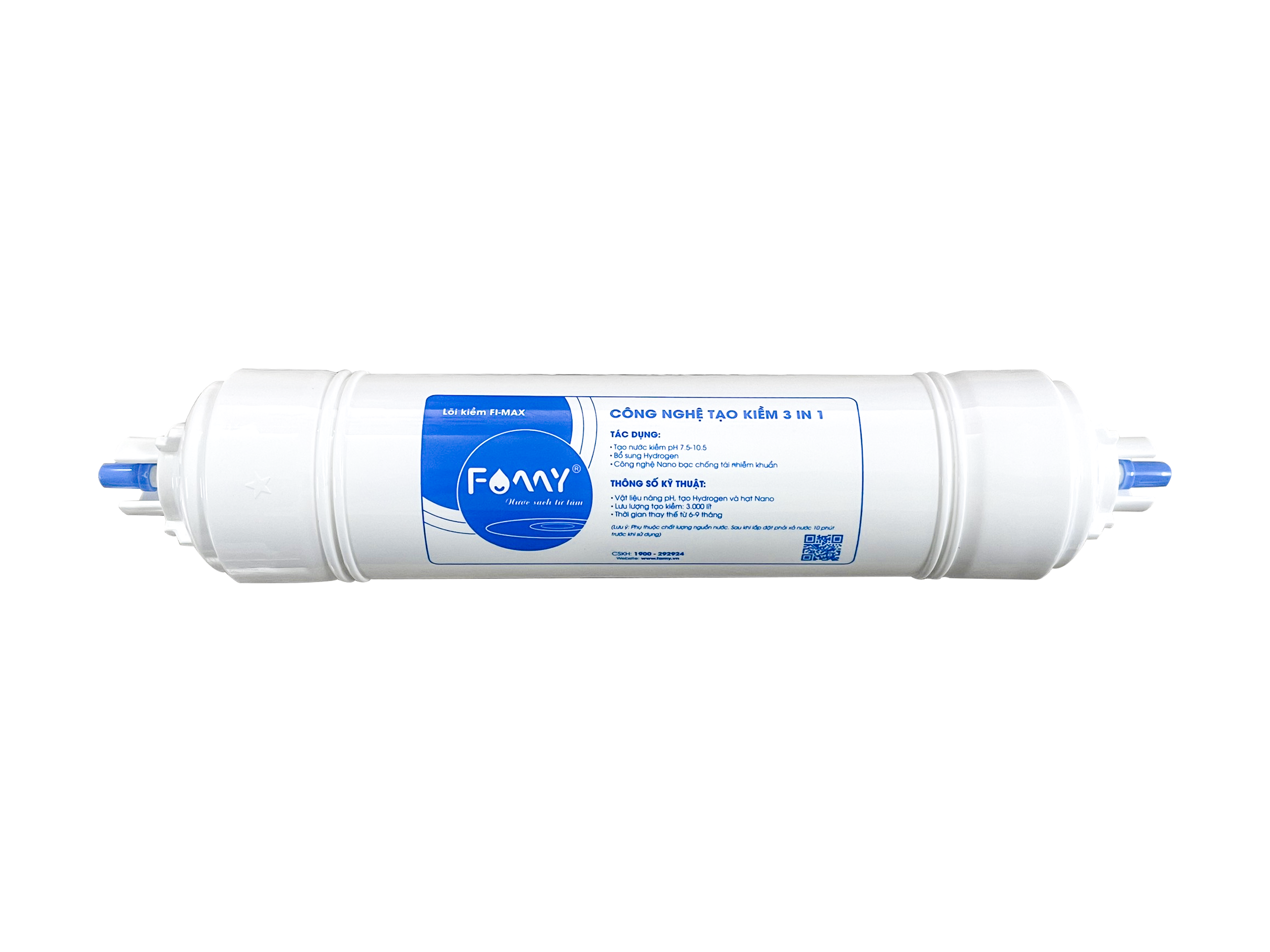 Lõi Lọc Tạo Kiềm Hydrogen Famy FI-MAX 3 IN 1 Hàng Chính Hãng - Lắp Cho Các Loại Máy Lọc Nước R.O