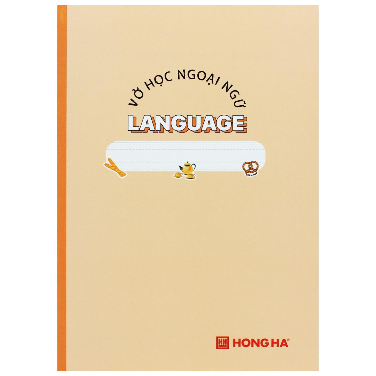 Tập Gáy Ghim Study Language - Tiếng Anh, Đức, Nga, Pháp - 80 Trang 70gsm - Hồng Hà 1464 (Mẫu Bìa Giao Ngẫu Nhiên)