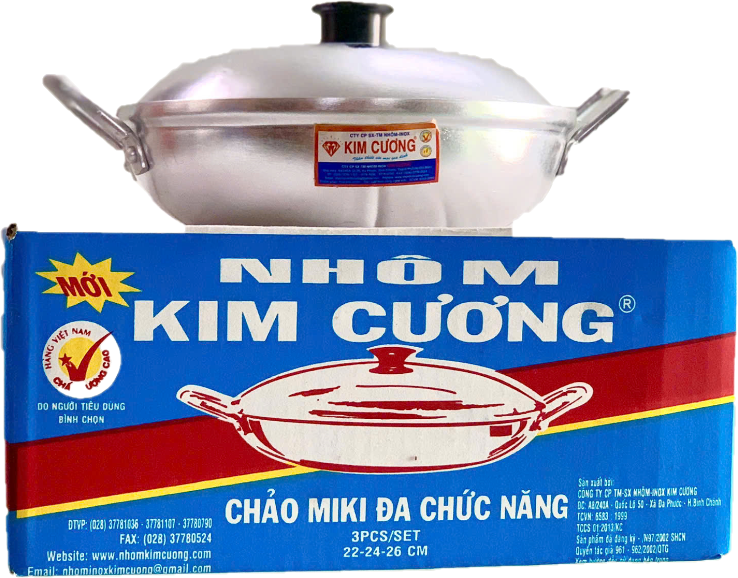 Chảo Miki Kim Cương 18, 20, 22, 24, 26, 28, 30, 32cm