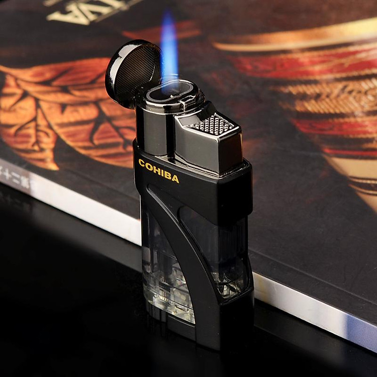 Vỏ Hột Quẹt Bật Lửa Khò 2 Tia COB-133 Kiểu Dáng Hiện Đại Sang Trọng - Dùng Gas Cao Cấp