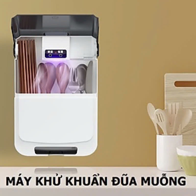 Máy Sấy Khử Khuẩn Đũa - Hộp Đựng Đũa Thìa Khử Trùng, Diệt Khuẩn An Toàn Cho Mọi Nhà