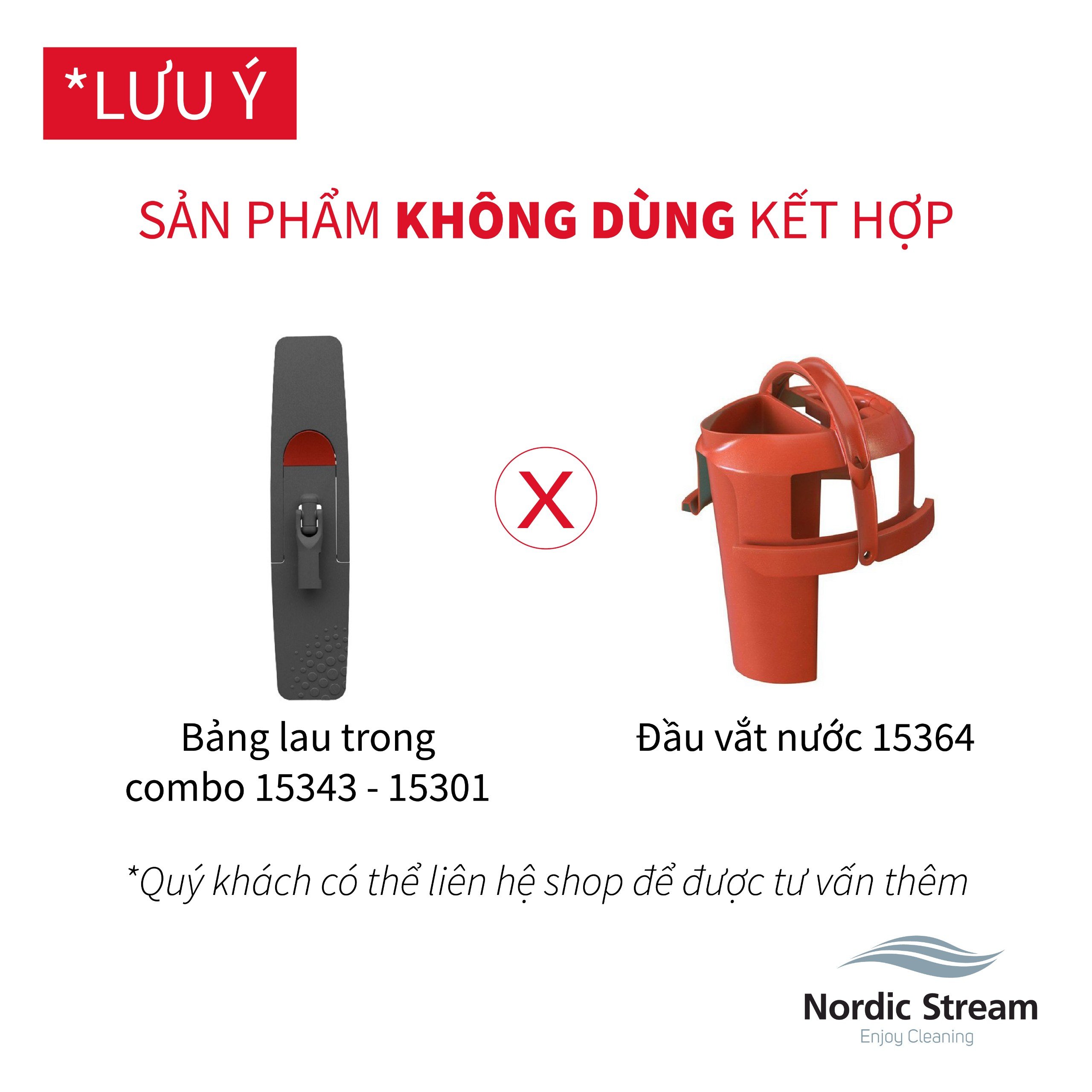 Nordic Stream - Bộ dụng cụ lau sàn Flexi - 3 món - 15360