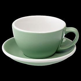 Ly Egg 300ml Café Latte Cup & Saucer (Basic Colours) - Loveramics