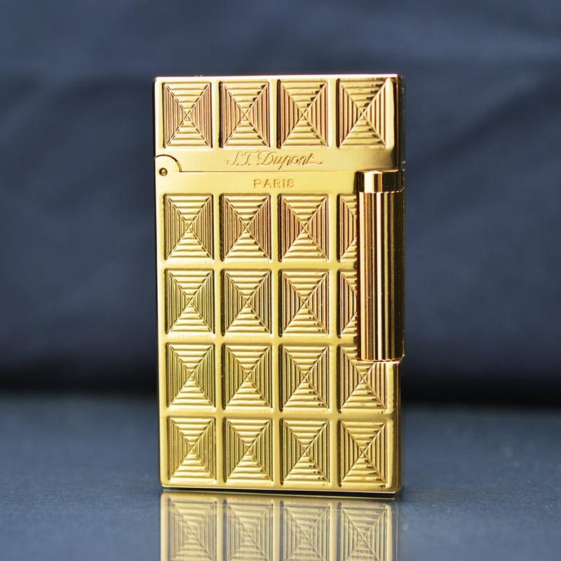 Vỏ Hột Quẹt Bật Lửa Gas Đá S.T Upon D59V Thiết Kế Họa Tiết Ô Vuông 3D Độc Đáo - Dùng Gas Đá Cao Cấp