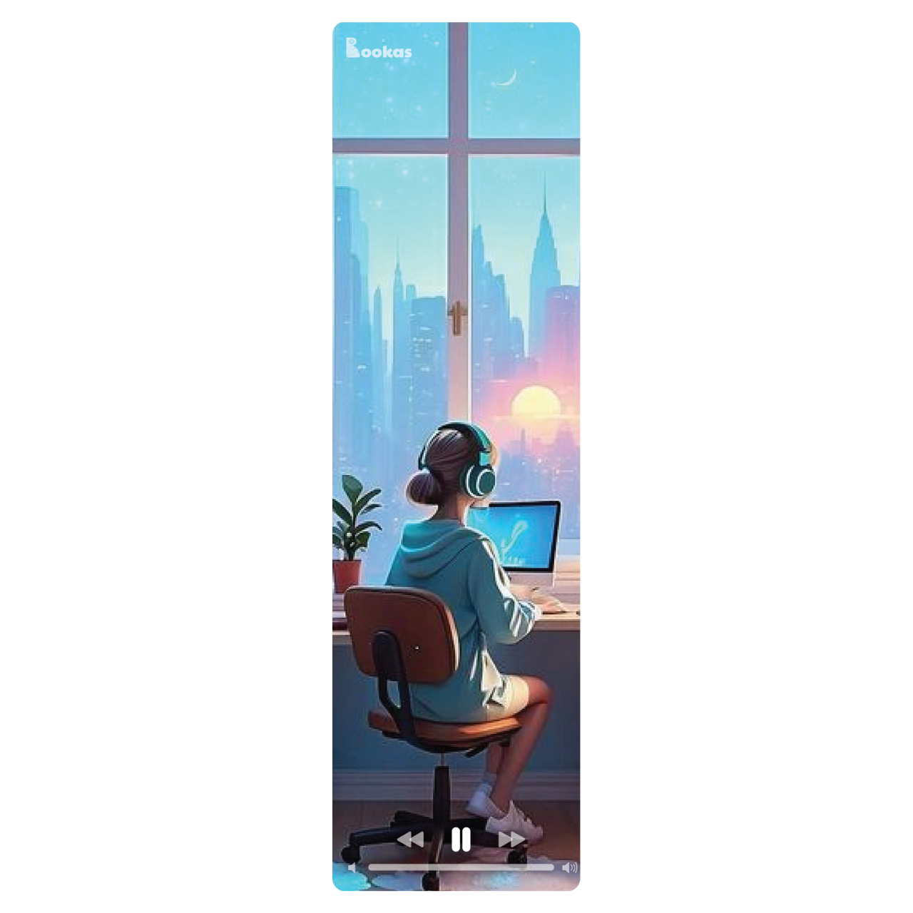 5 Cái Bookmark Kẹp Sách, Dấu Trang Hoạ Tiết Nghe Nhạc Chữa Lành - SBOOKS