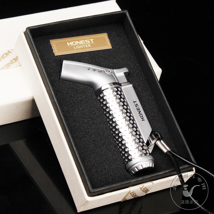 Vỏ Hột Quẹt Bật Lửa Khò 1 Tia Honest BCZ-351 Mỏ Vịt Họa Tiết Lưới - Hộp Quẹt Khò 1 Tia