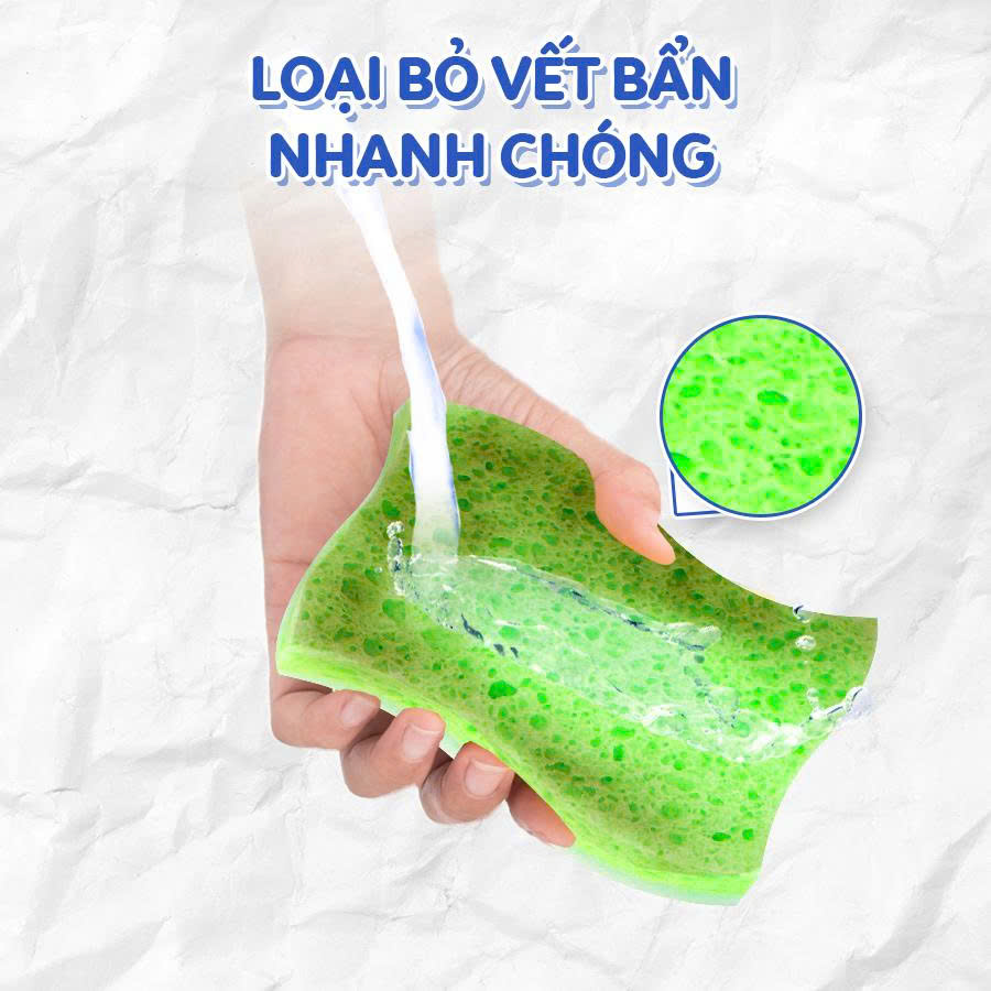 Miếng rửa chén bột gỗ MyJae dễ dàng đánh bay dầu mỡ (3 miếng/gói)
