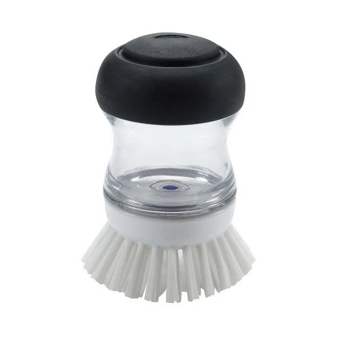 Dụng cụ rửa bát kèm bình đựng xà phòng Oxo 36481 đầu mềm Hàng chính hãng