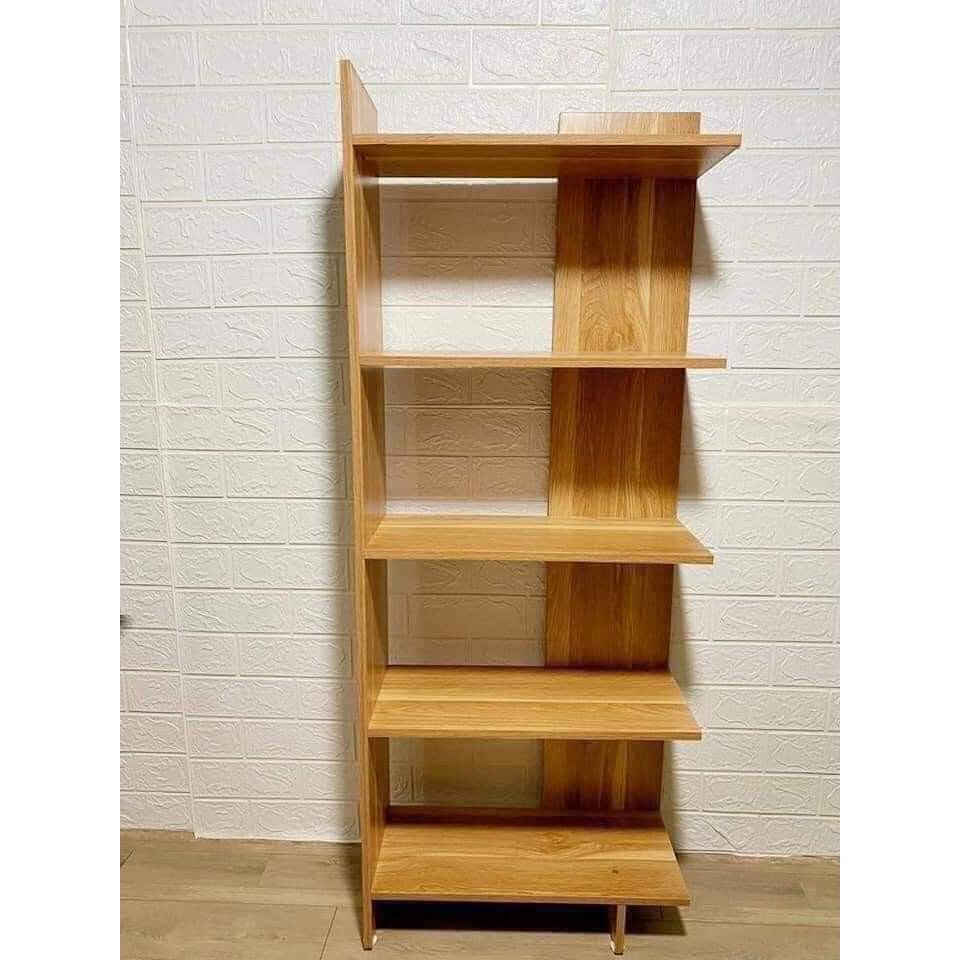 KỆ GỖ GÓC TƯỜNG ĐA NĂNG, KỆ TRANG TRÍ 4 TẦNG CAO 1.2M GỖ CAO SU TỰ NHIÊN
