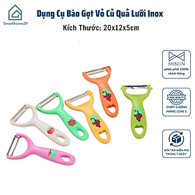 Nạo Rau Củ Quả, Dụng Cụ Bào Gọt Vỏ Inox Răng Cưa Sắc Bén (Nạo Táo 3038) - HÀNG CHÍNH HÃNG MINIIN