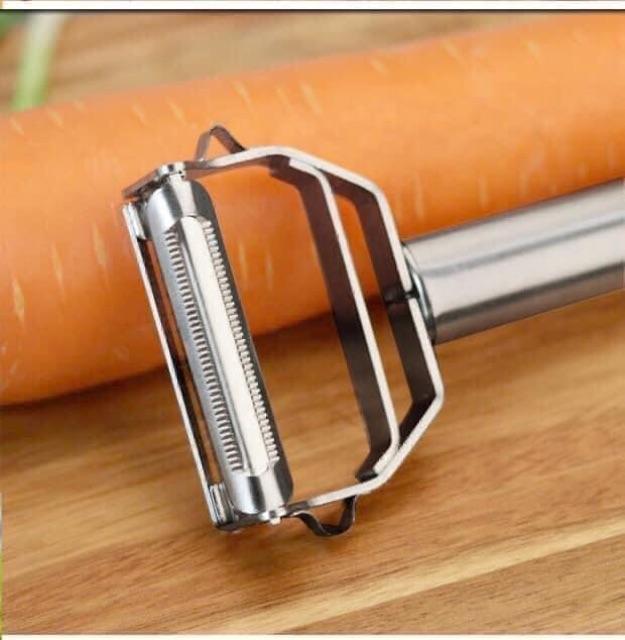 Nạo Gọt Củ Quả 2 Đầu Inox Nạo Sợi Gọt Vỏ Tất Cả Các Loại Củ Quả