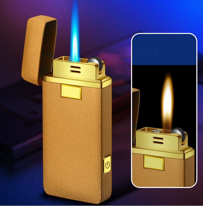 Vỏ Hột Quẹt Bật Lửa Gas JD-509 Khò 1 Tia 2 Chế Độ Lửa Kiêm Đèn Pin Chiếu Sáng Tiện Lợi - Nhiều Màu