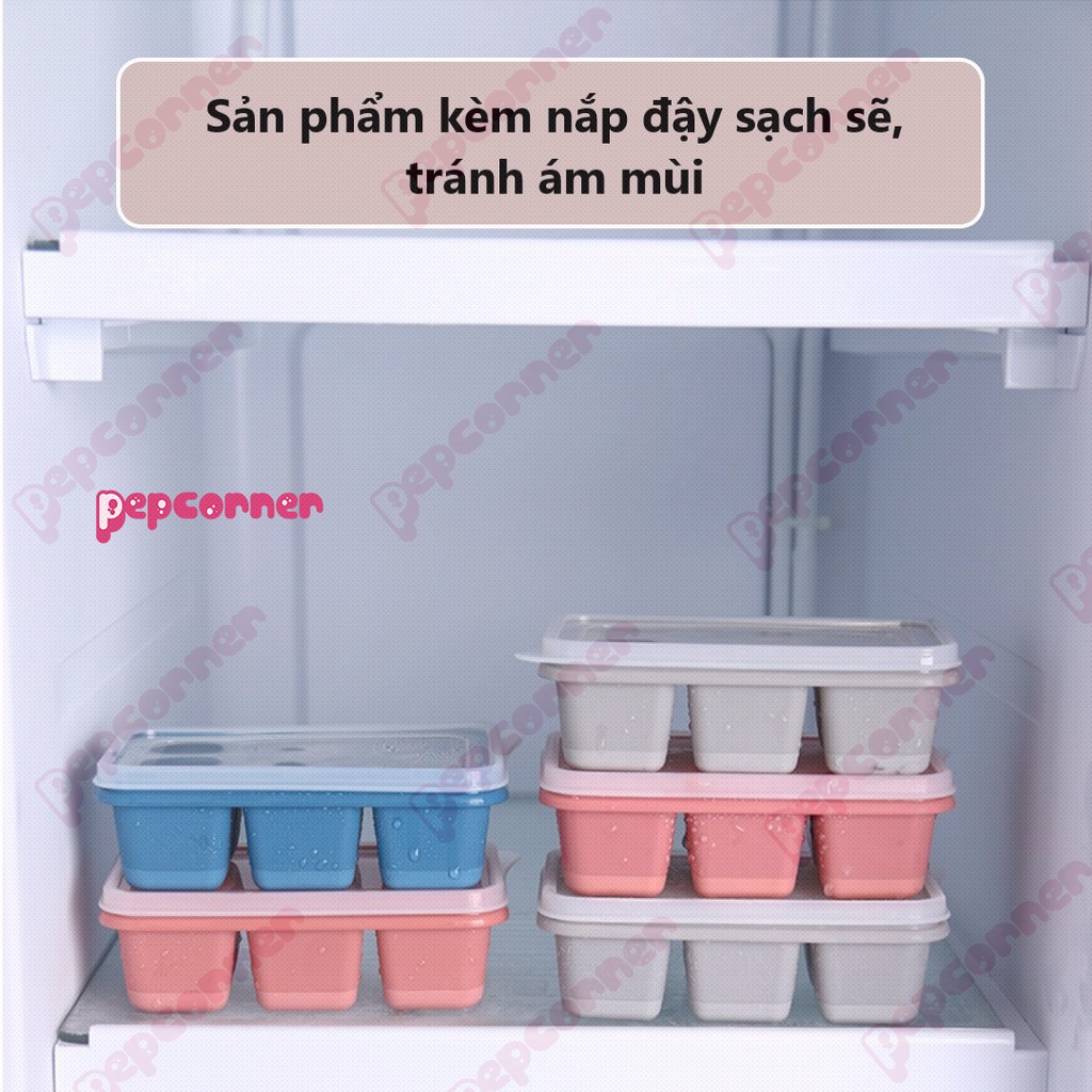 Khay Đá 6 Viên, 24 Viên Và 36 Viên Có Nắp Đậy Chống Tràn Tiện Lợi Cao Cấp, Chất Liệu Silicon + Nhựa Pp An Toàn