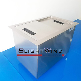 Thùng đá âm 2 lớp inox 304 kích thước 605x395x400mm Slightwind - Chính hãng