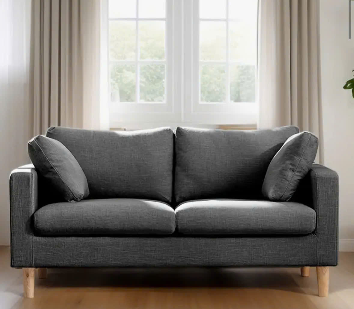 Sofa Tundo Contemporary Japanese-Inspired Sofa with Storage - 2-Seater, Removable & Washable Cover, Hardwood Frame for Living Room