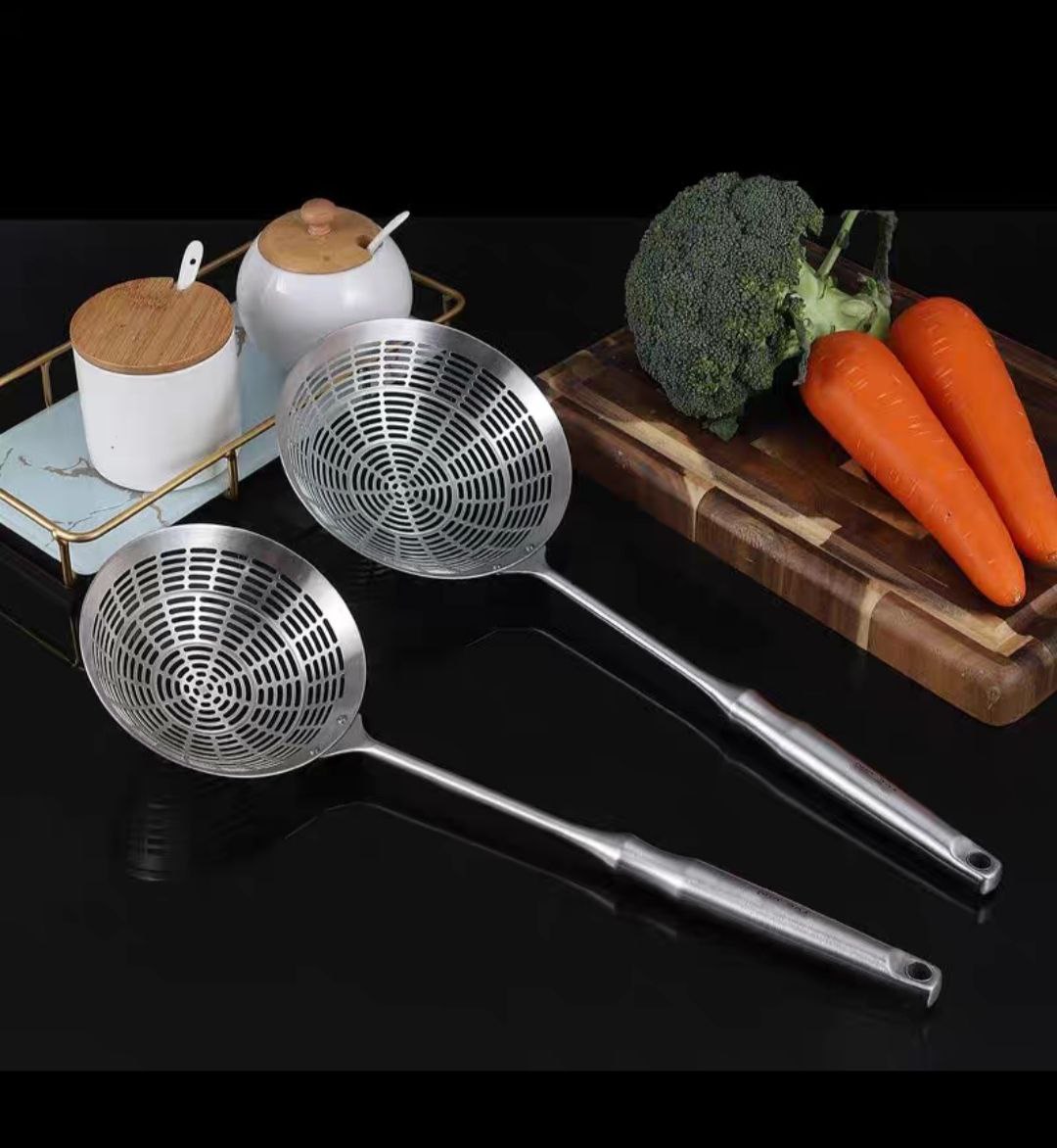 Chao Vợt Lưới Đột Dập Rổ Lọc Thức Ăn Đa Chức Năng Cho Nhà Bếp Vá Sạn Vợt INOX SUS304 Cao Cấp