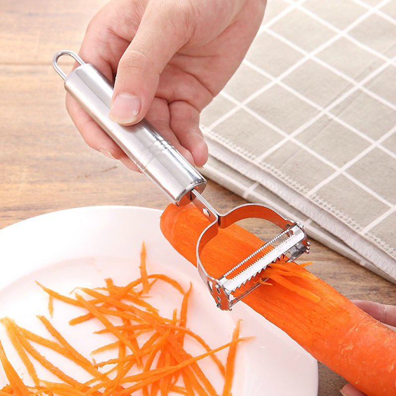 Combo Dụng cụ gọt nạo vỏ trái cây, củ quả inox