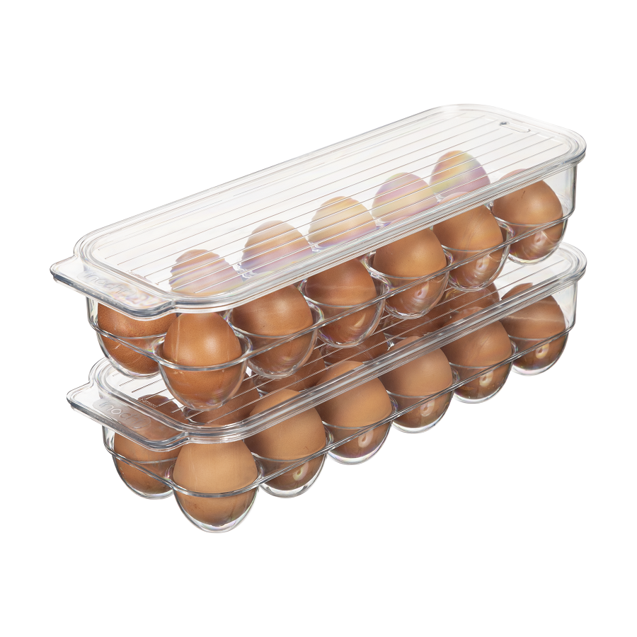 Khay đựng trứng kèm nắp đậy Inochi Yoko 12 quả