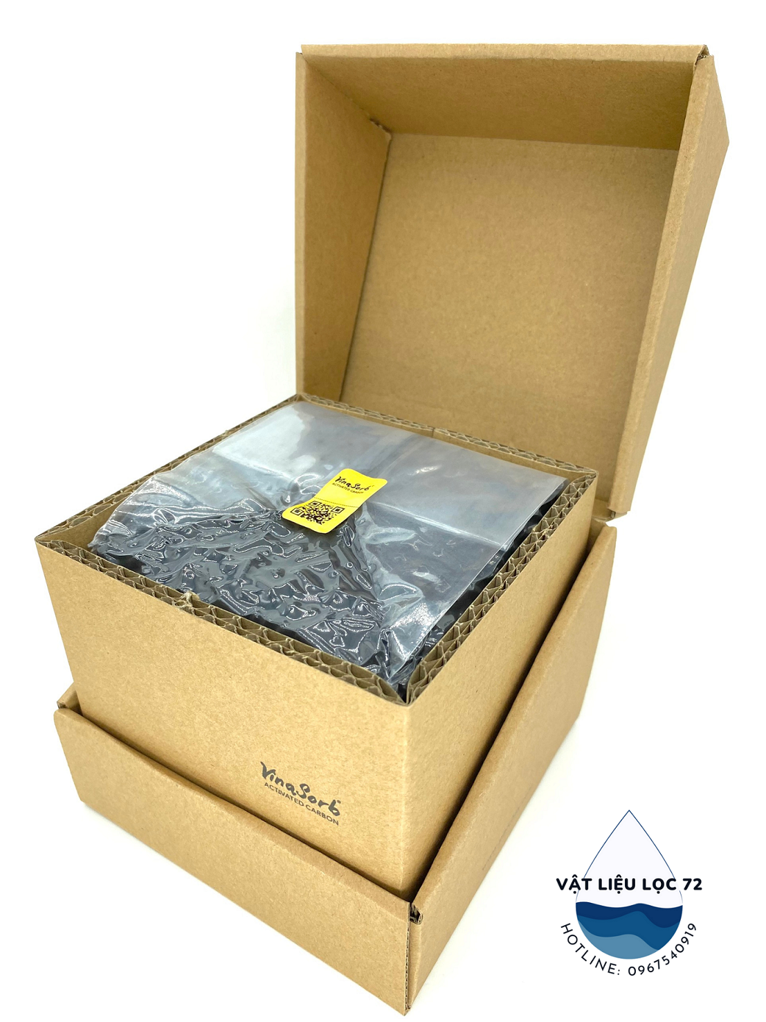Hộp 500Gram Than hoạt tính dạng viên nén 4mm, Thương hiệu Vina Sorb OXY 450L