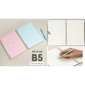 Sổ Lò Xo Đường Kẻ Ngang B5 (Mẫu Ngẫu Nhiên)
