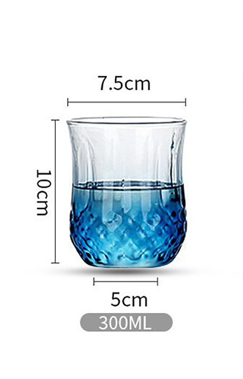 Ly Thủy Tinh Ánh Xanh Kiểu Dáng Kim Cương Thể Tích 300ml